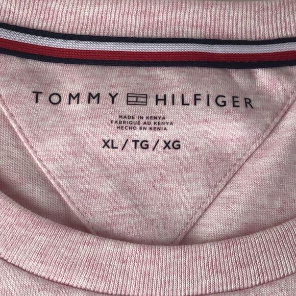 Tommy Hilfiger Men's Short Sleeve Pocket Crewneck Casual T-Shirt Heather Pink XL - Picture 4 of 14